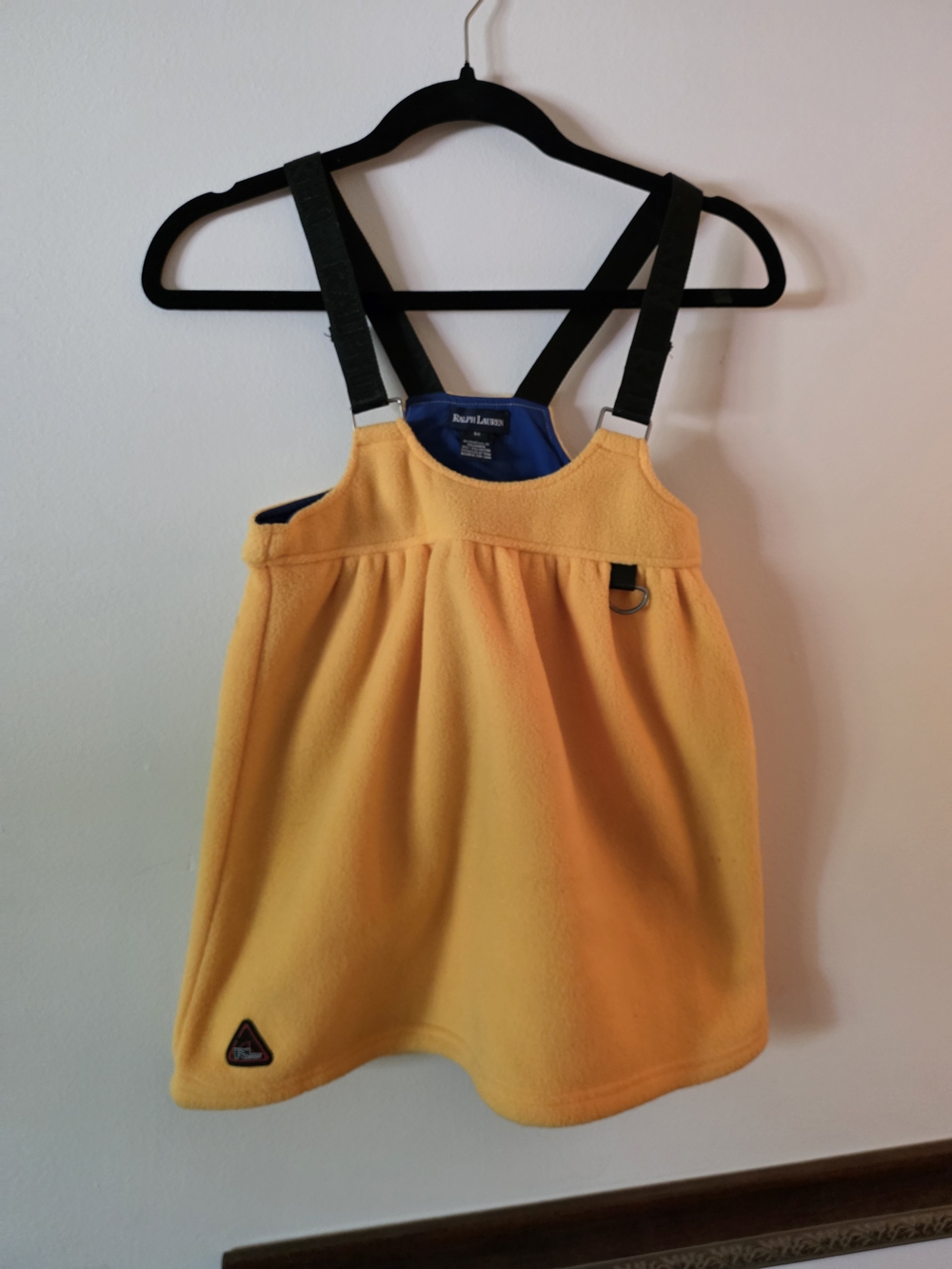Ralph Lauren Yellow Fleece Pinafore with Black Straps